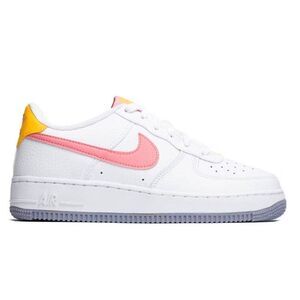 NIKE Air Force 1 Low "Coral Chalk Laser Orange" Sneakers Size 5.5Y/W7
